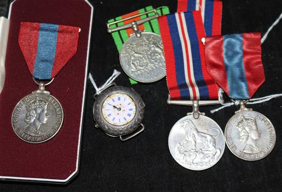 Marner Family, two Imperial Service medals (cased with certificates), WWII War and Defence, sundry ephemera etc